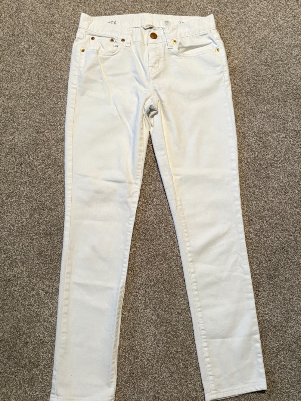 J.Crew Toothpick White Skinny Jeans Stretch - Size 27
